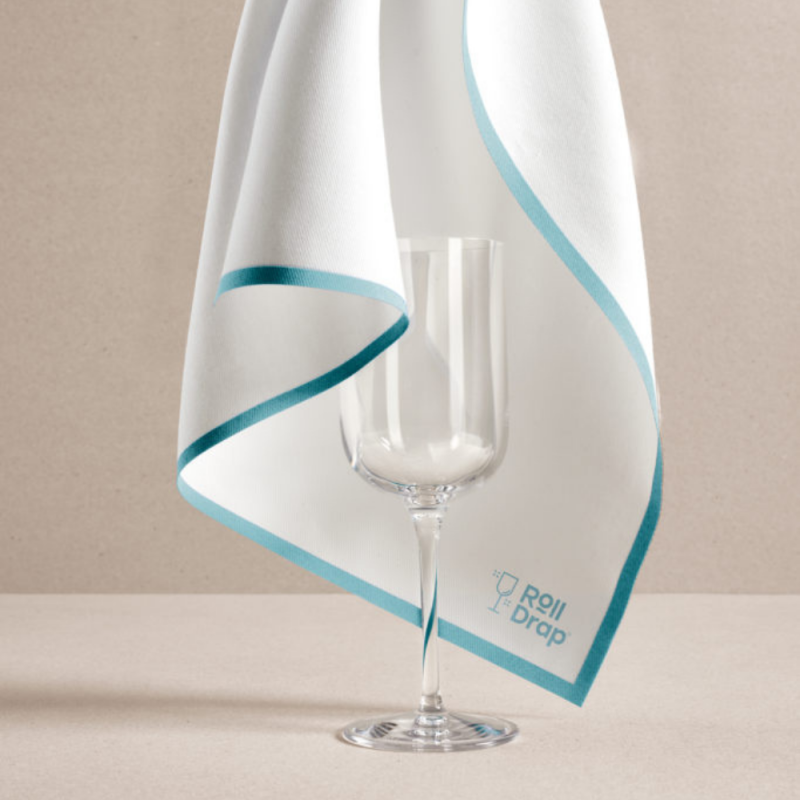 Антибактериална полираща кърпа със  светло син кант 40/80см